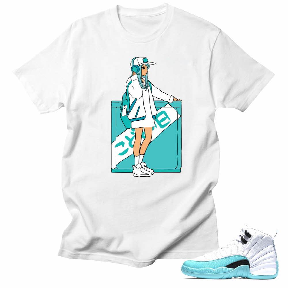 jordan 12 light aqua shirt