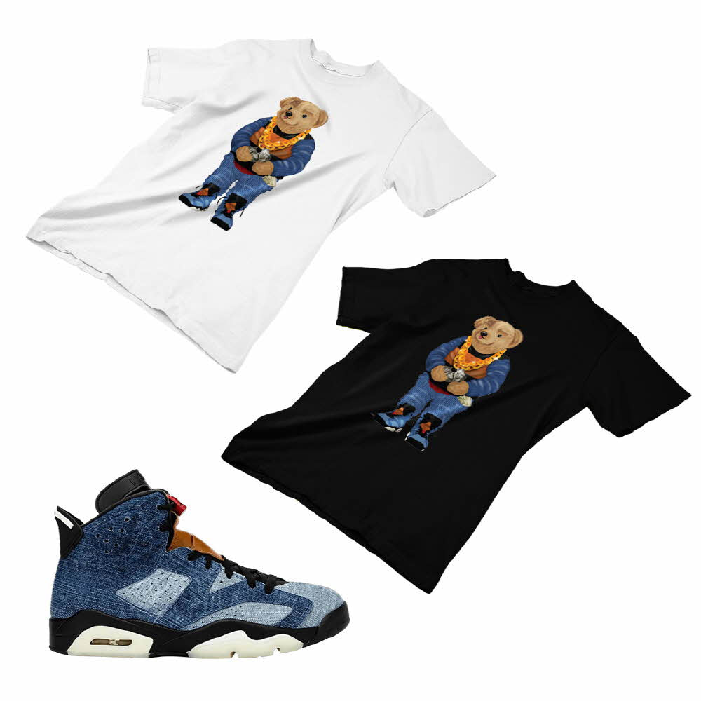 washed denim jordan 6 outfit