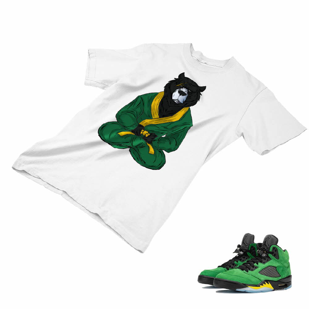 apple green jordan 5 shirt