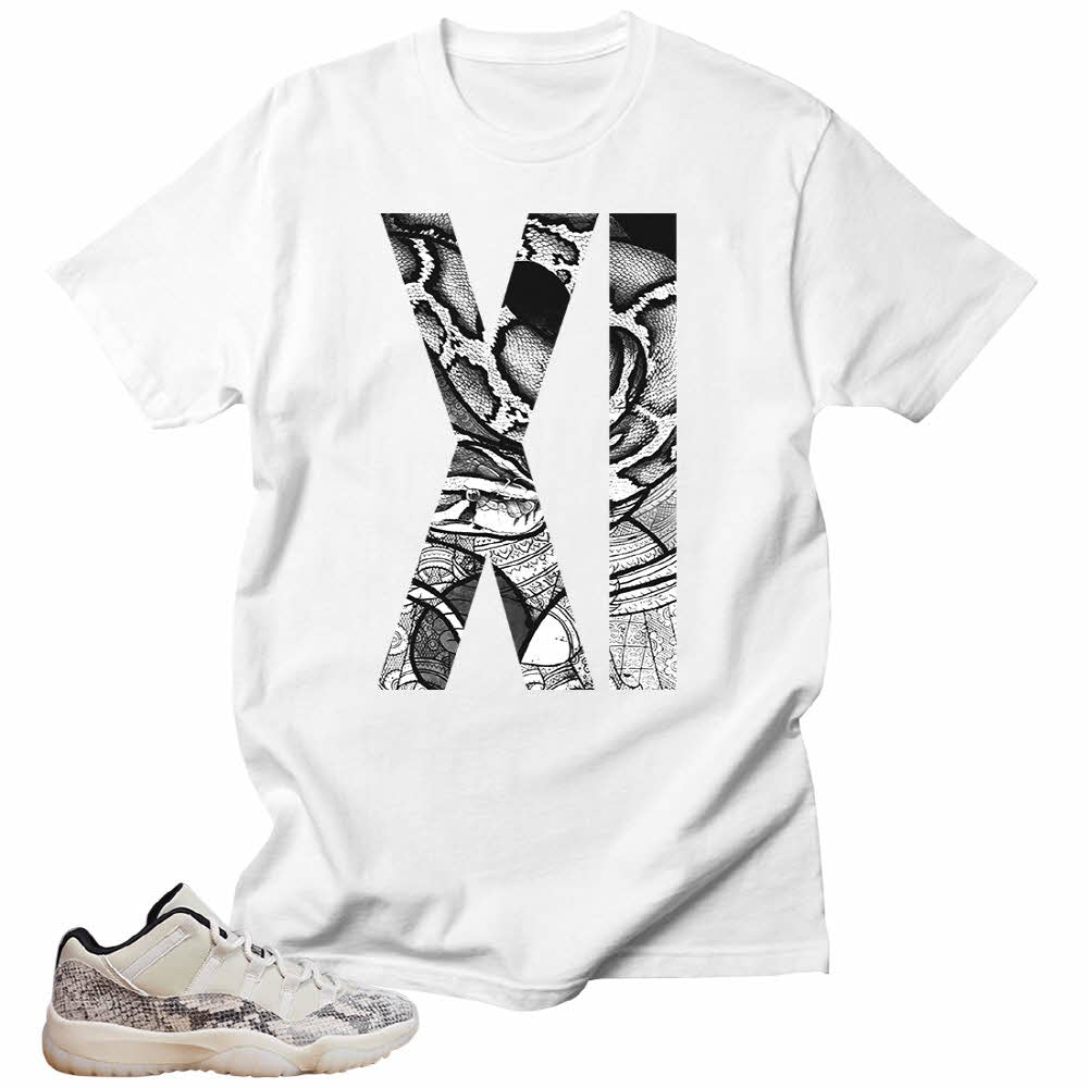 jordan 11 snakeskin light bone shirt