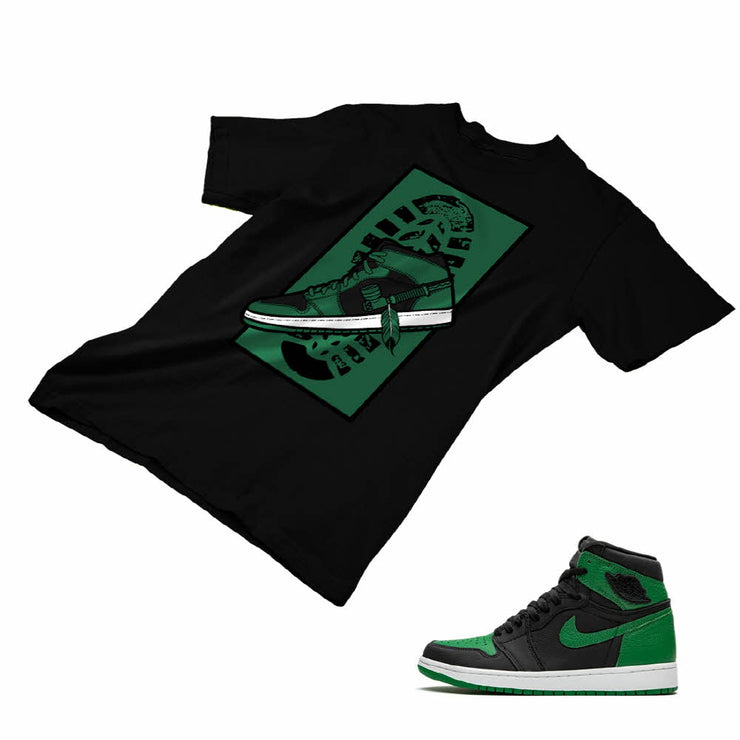 jordan 1 green and black shirt