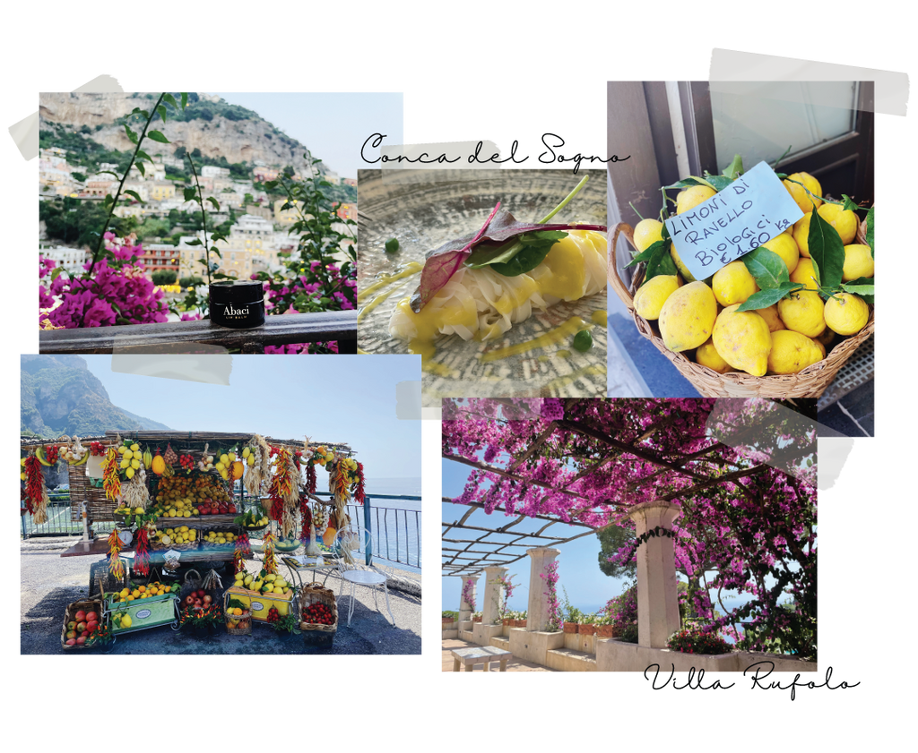 Abaci Organic - Collection of images from Amalfi Coast: Villa Rufolo, Fruit Stand, Lemons in basket