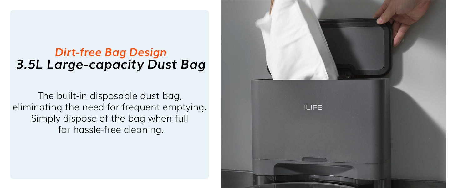 3.5l large dust bag capacity