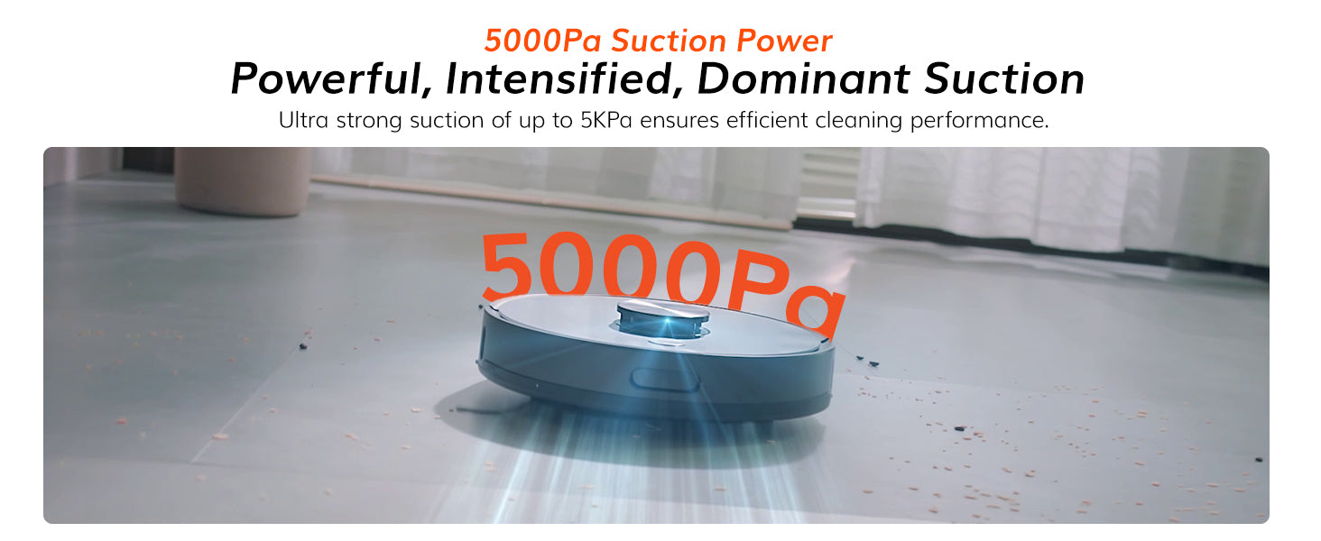 5000Pa powerful suction