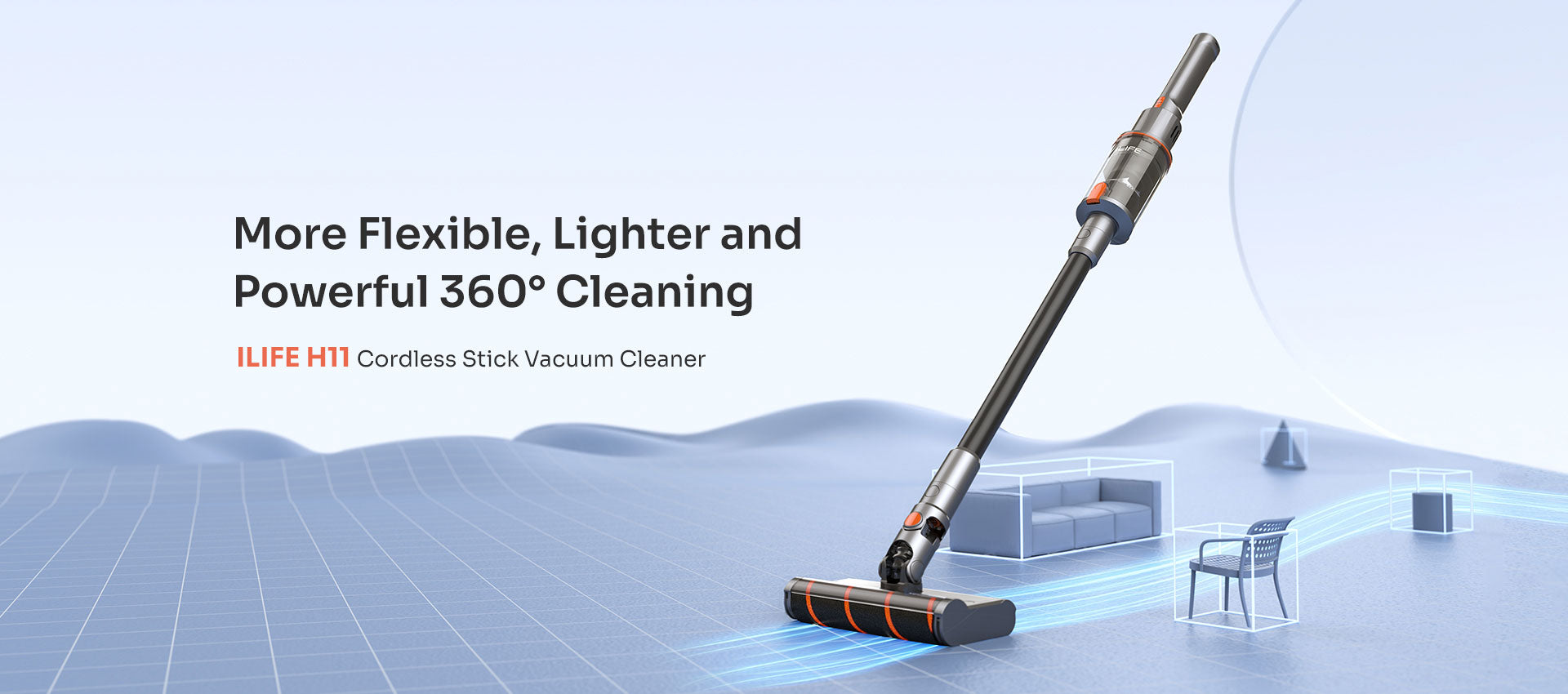 More flexible, lighter & powerful 360 degree cleaning