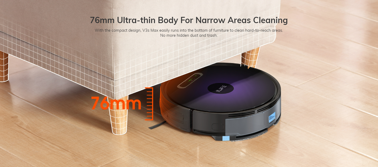 76mm Ultra-thin Body For Narrow Areas Cleaning
