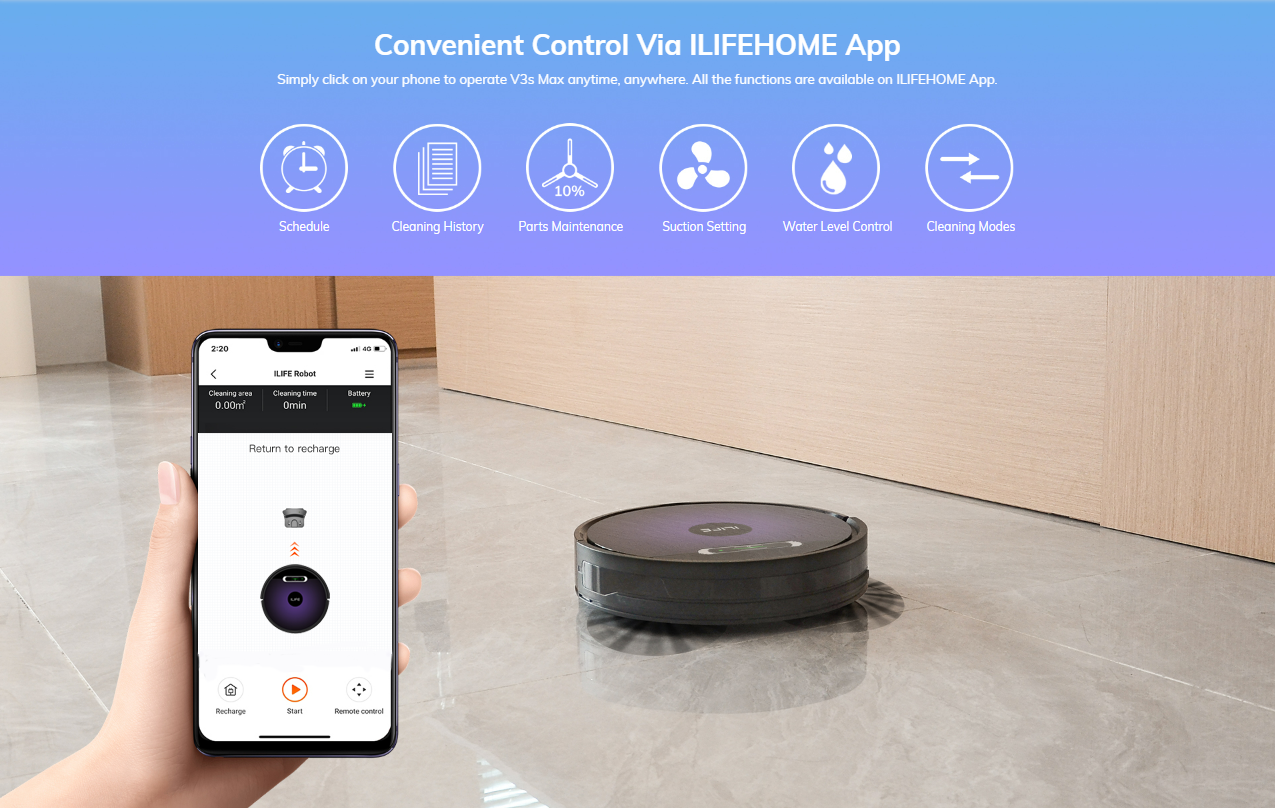 Convenient Control Via ILIFEHOME App