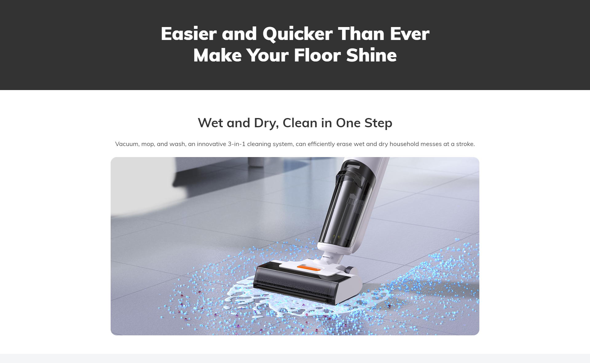 3-in-1 Vacuum , mop & wash