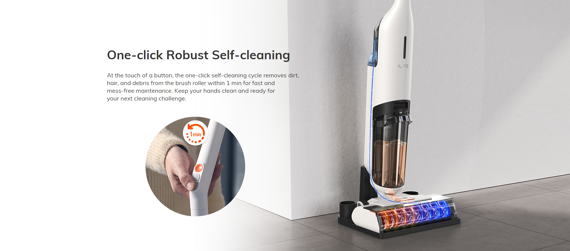 One key robust Self-cleaning
