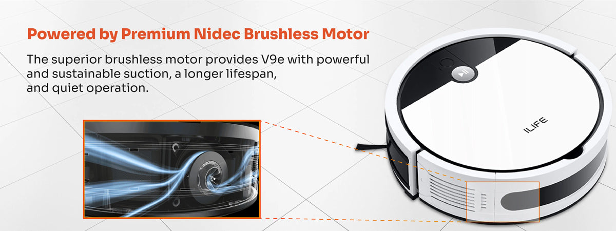 Powered by Nidec brushless  motor