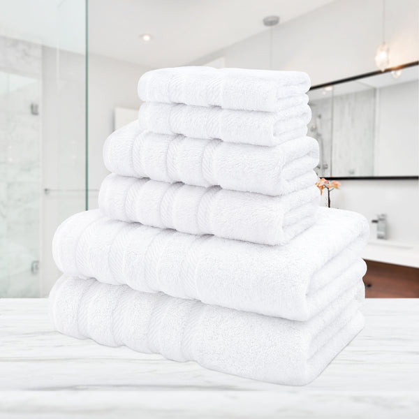 6 PieceTowel Set White color