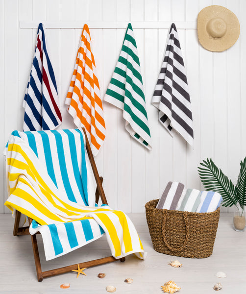 Beach towels with different colors