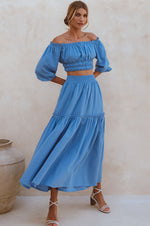 Annabelle Boho Linen Maxi Skirt