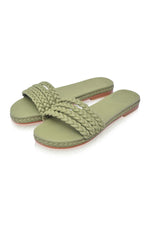 Iris Braided Leather Slides (Sz. 8.5 & 9.5)