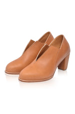 Ange Leather Heel Booties