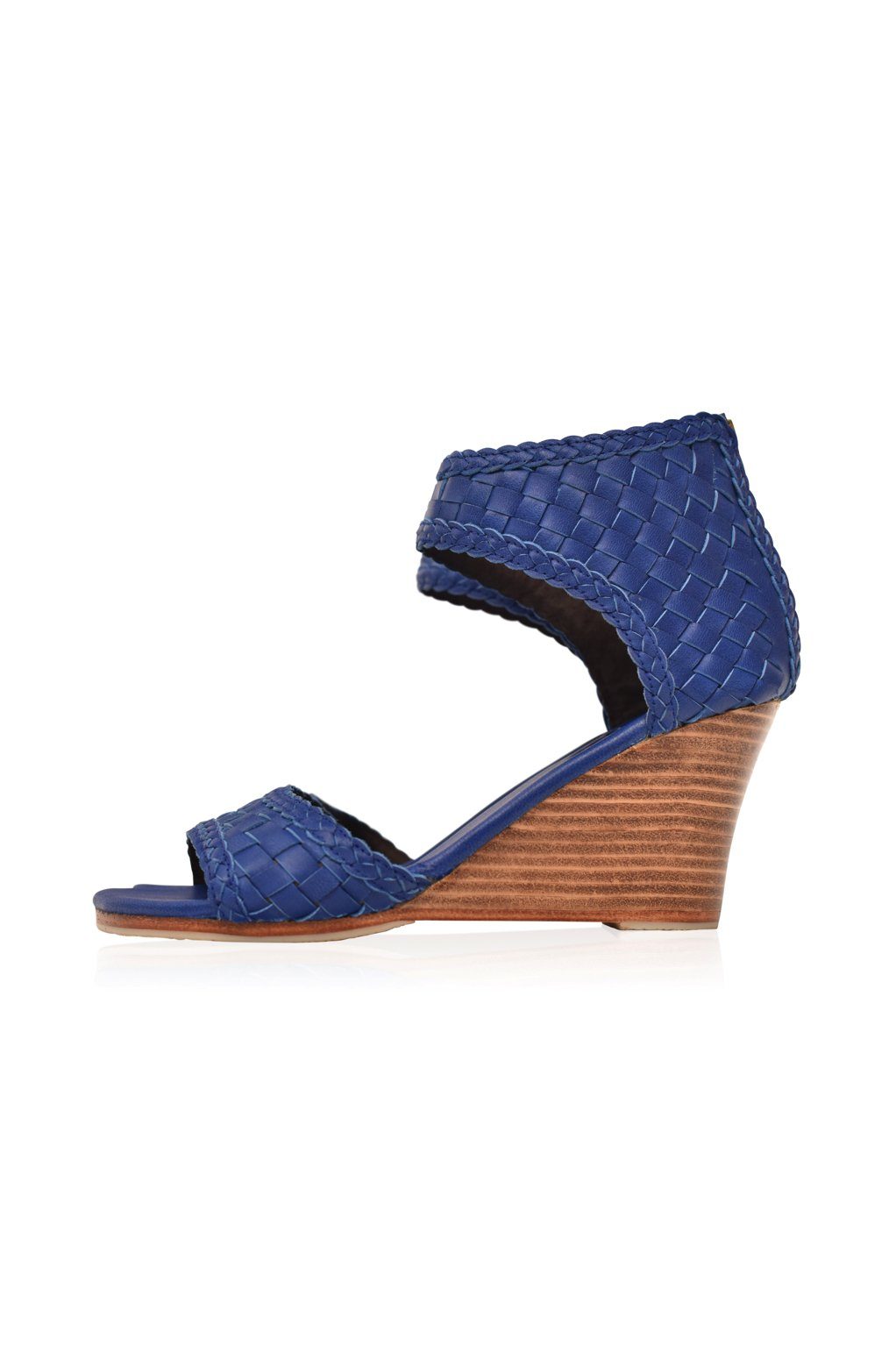 royal blue wedge shoes