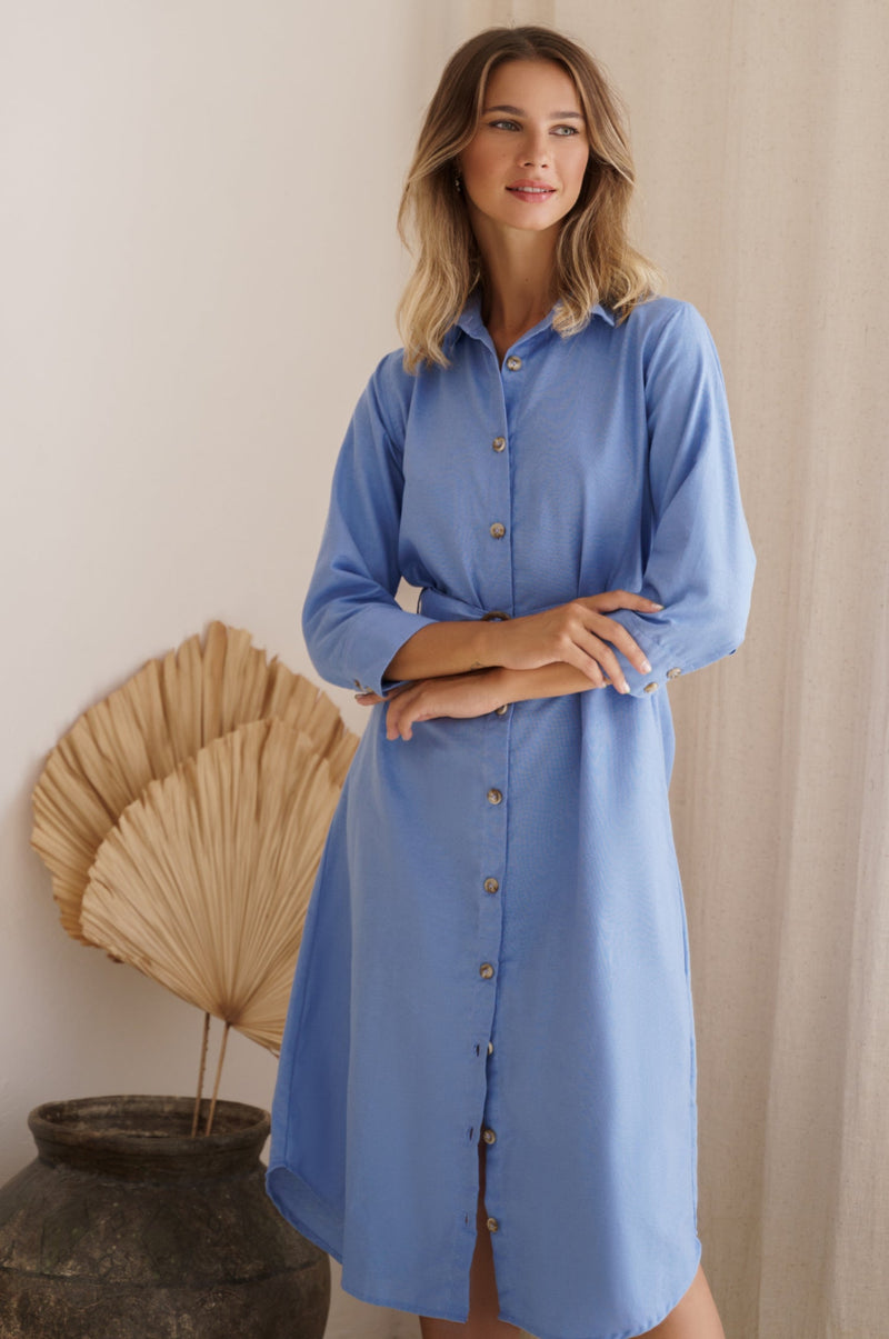 Jess Linen Shirt Dress (Sale)