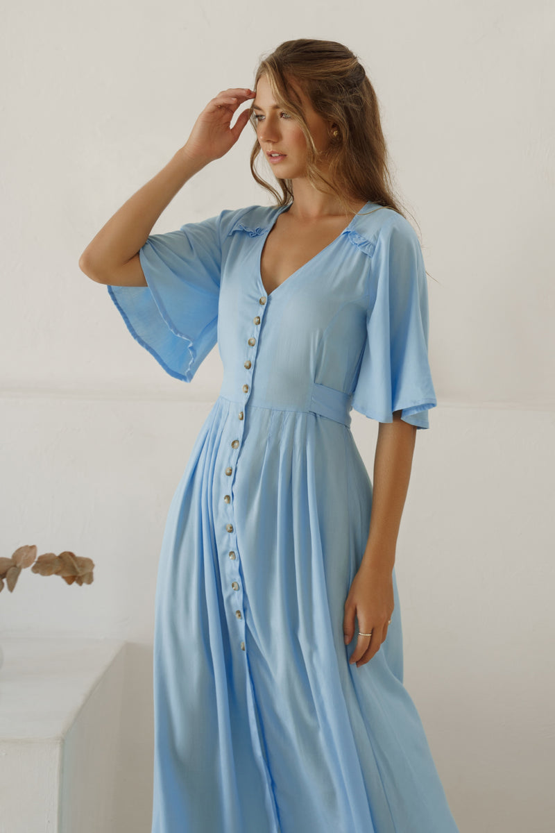 Lola Button up Midi Dress (Sale)