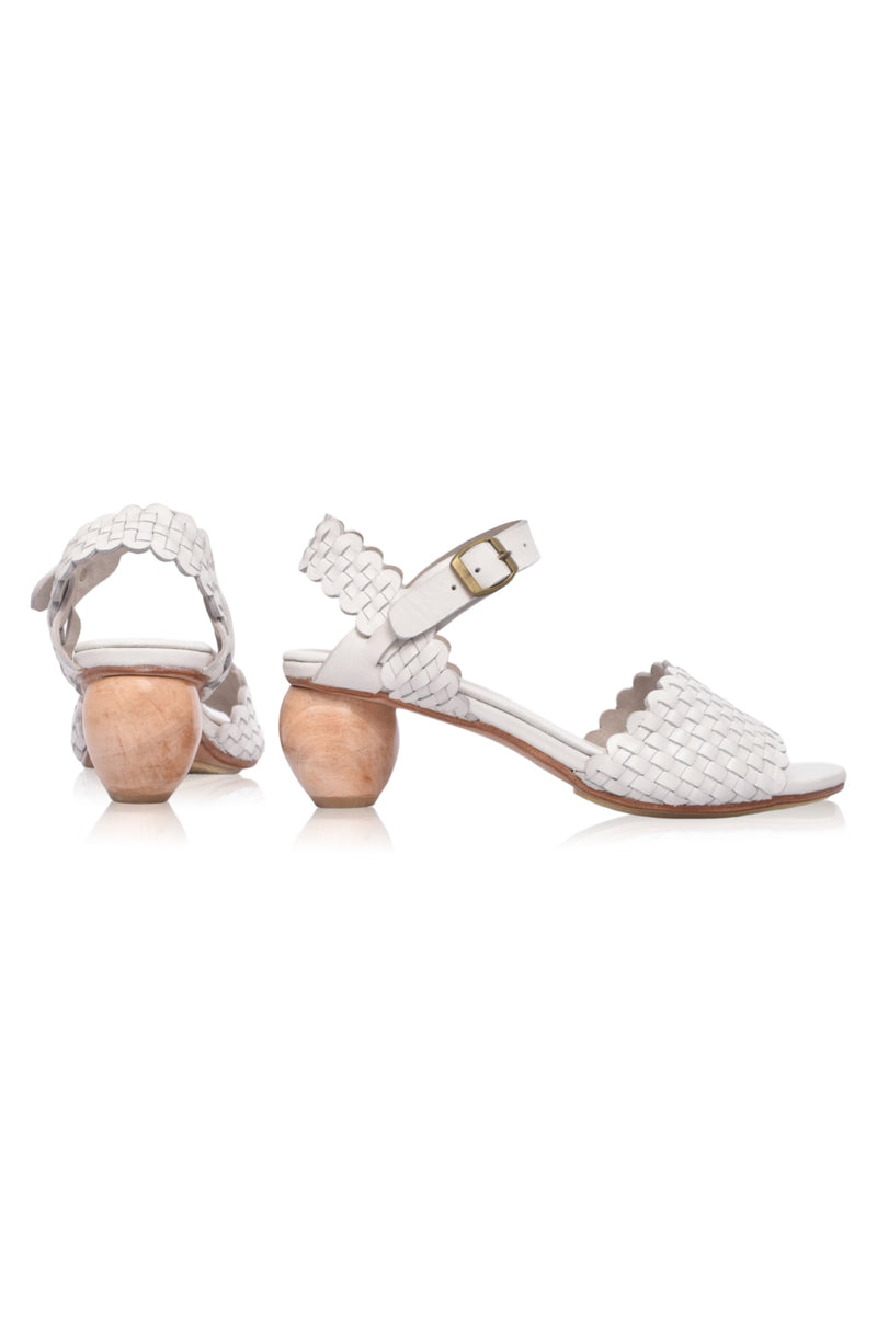 Sicily Wooden Heel Woven Sandals