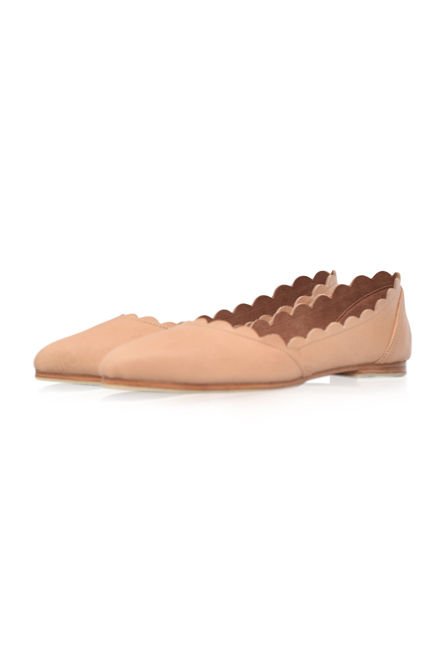 Valentina. Leather Ballet Flats with 