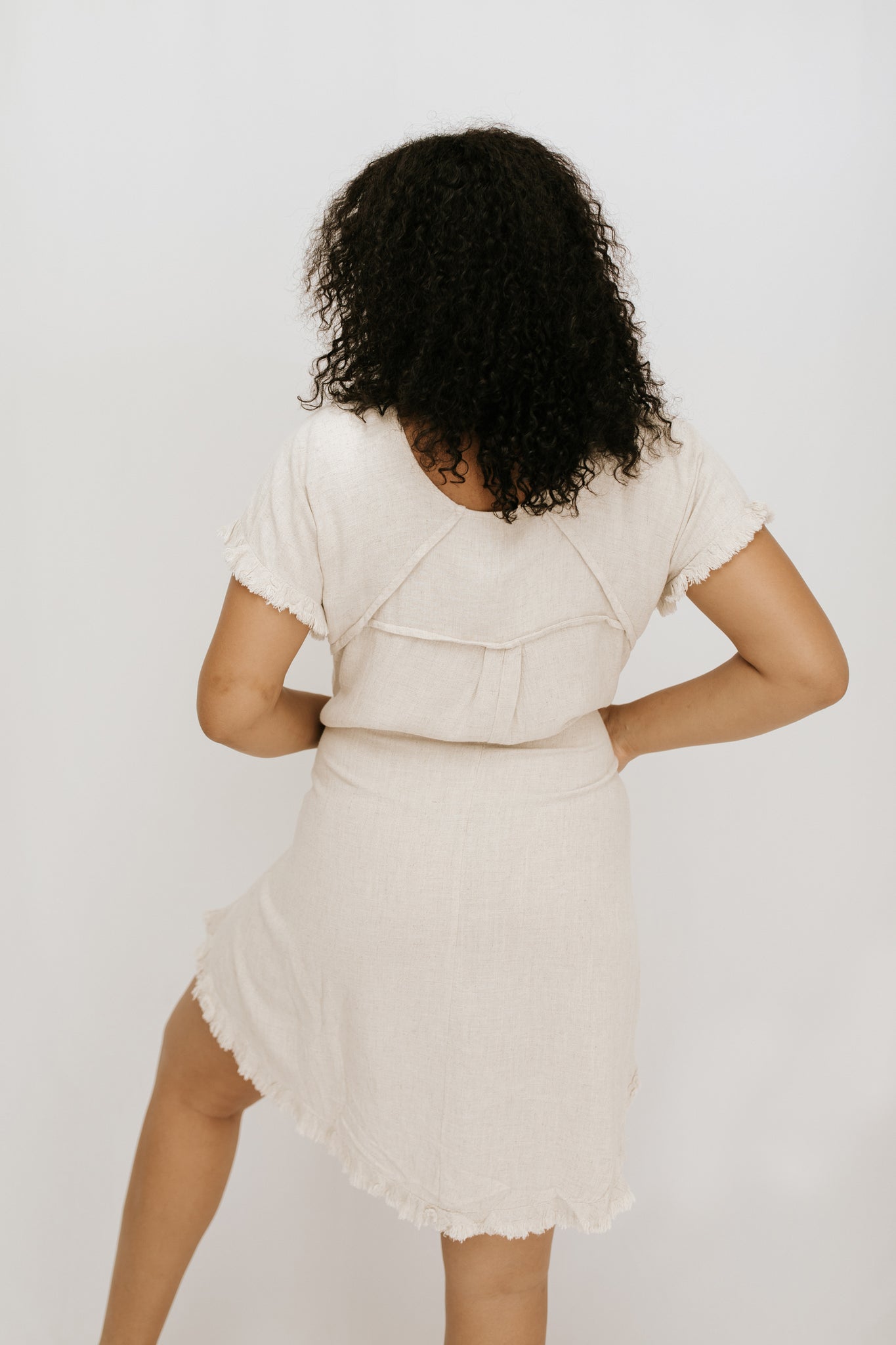 frayed hem dress