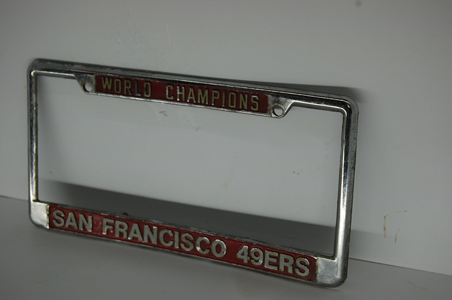 Vintage 49ers San Francisco License Plate Frame Metal Chrome Collectib ...