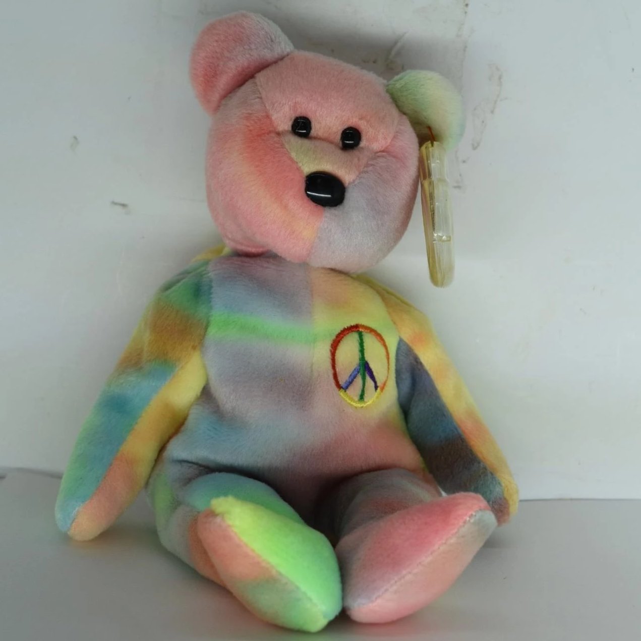 Ty Beanie Baby Peace Bear 1996 in Mint Condition– FatMan's Garage, LLC