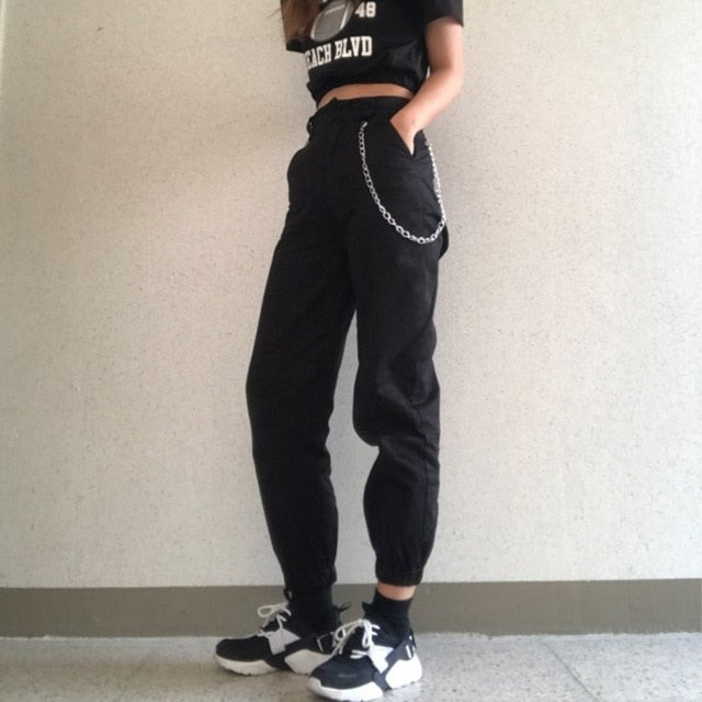 black and grey army pants
