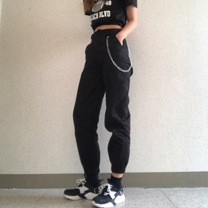 womens black cargo capris