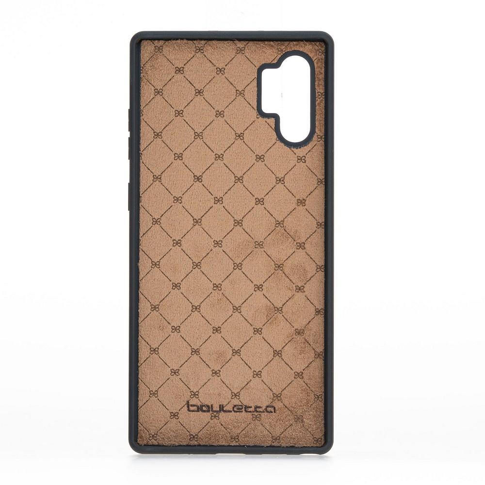 Bouletta Flex Cover Back Echt Leder Case für Samsung Note 10 Plus - Rustic Tan mit Effekt