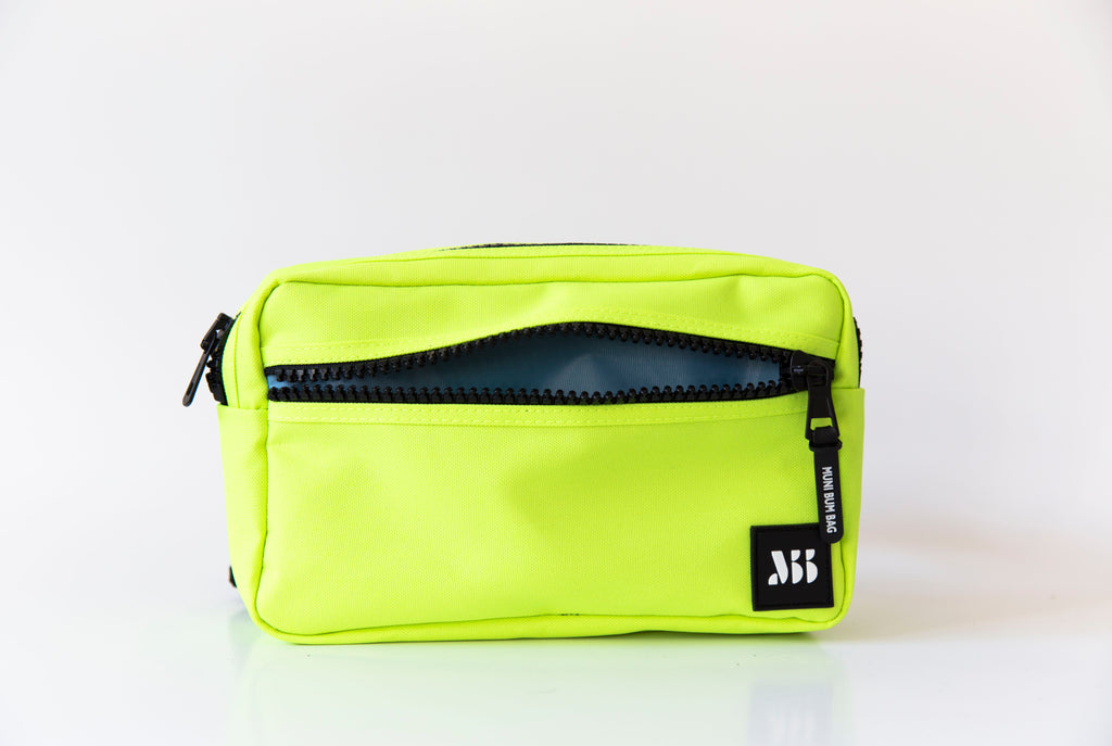 neon yellow bum bag