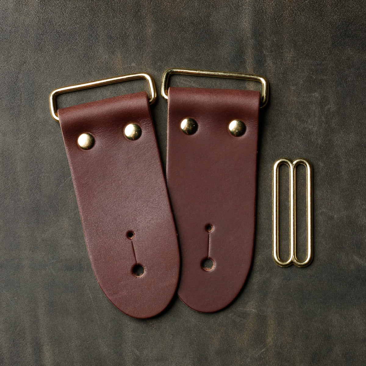 2-Inch Brown Leather Guitar Strap Kits | 4 Hardware Colors - Slinger Straps