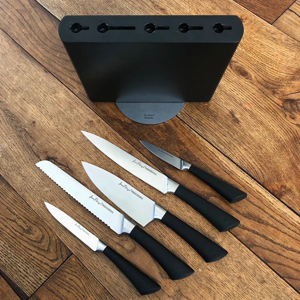 PROCHION 5 PCS Chef Knife Set with Wooden Gift Box, Ultra-Sharp Kitchen  Knife Set without Block, Hammered Dimples Blade & Pakka Wood Handle Cooking