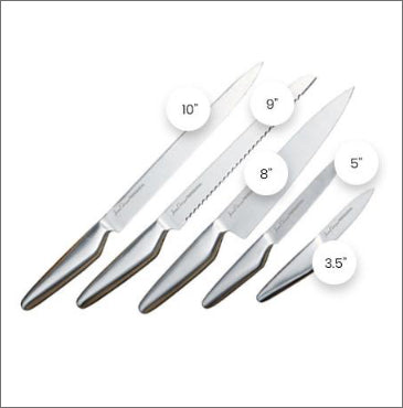 5-Piece Titanium Knife Set - Gold Blades/ Handles – Jean Patrique