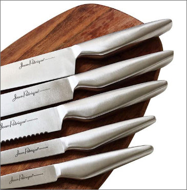 5-Piece Titanium Knife Set - White/Gold Handles – Jean Patrique