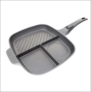 The Anything Pan - Non-Stick Griddle Pan with Detachable Handle - by Jean Patrique