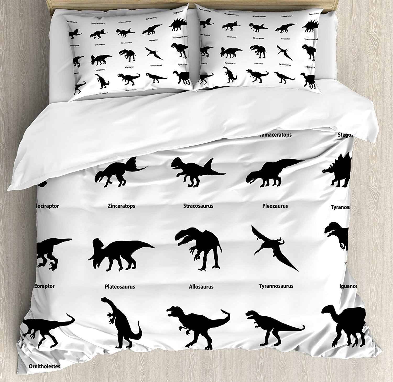 Dinosaur Duvet Cover Set Collection Of Different Dinosaurs