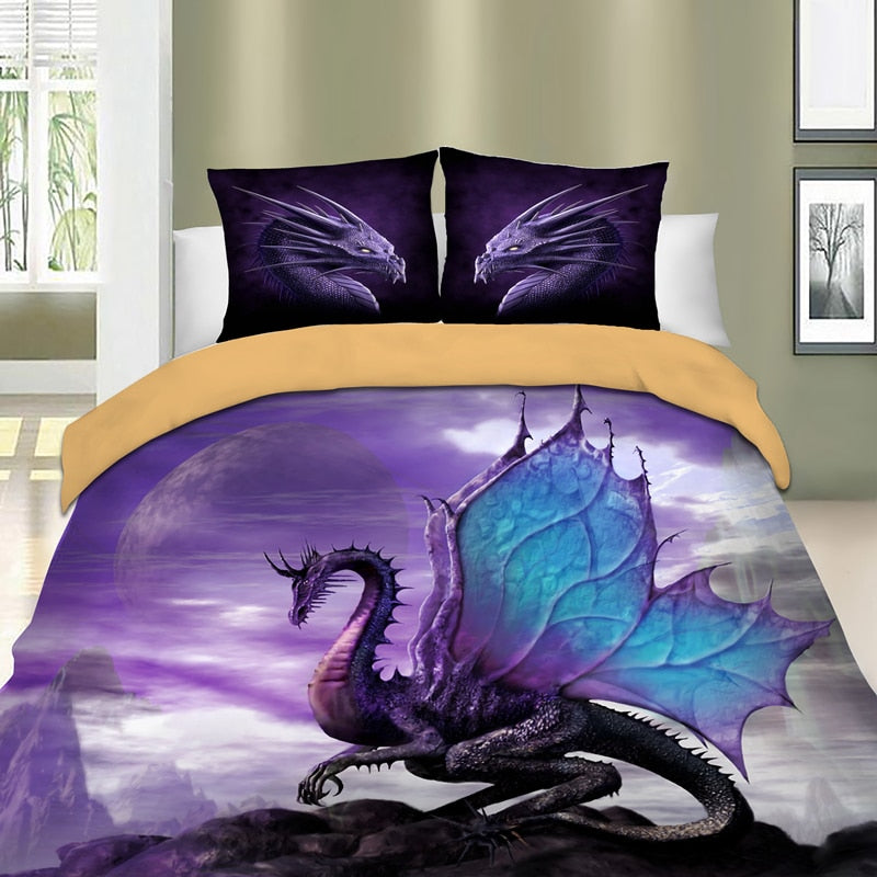 purple dinosaur bedding