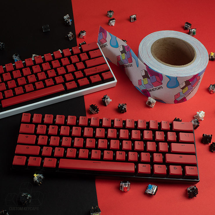 red and black pudding keycaps