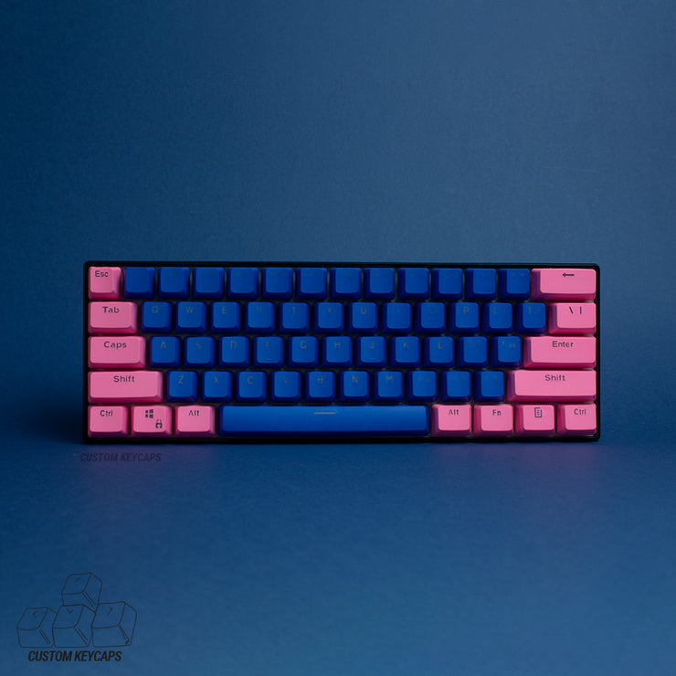 pink purple blue keycaps