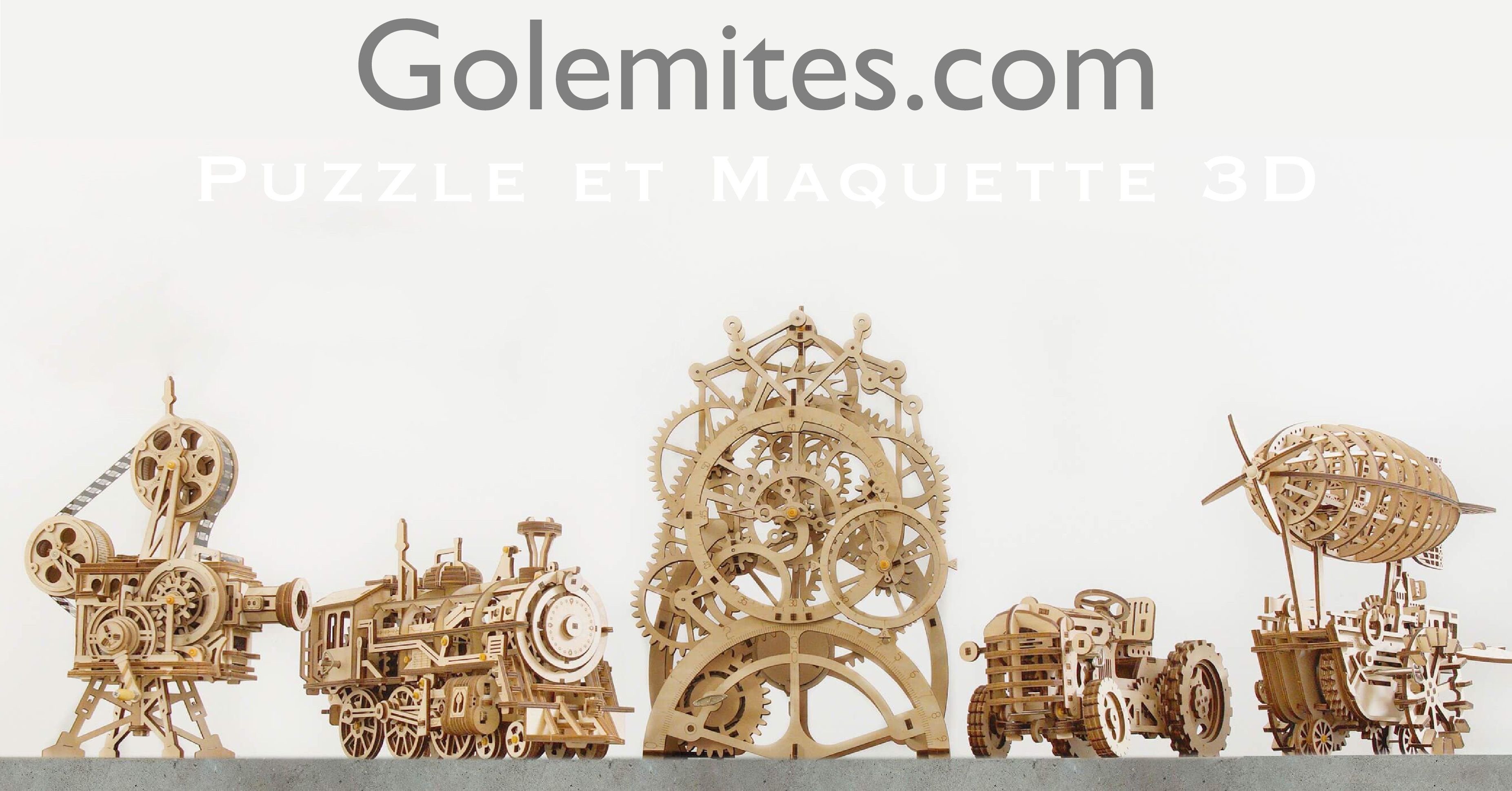 Puzzle 3D Bois et Maquette Mécanique Robotime