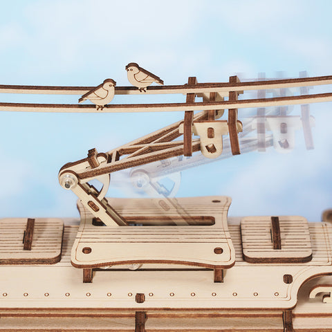 Pantographe flexible de la maquette en bois pour zdulte du tramway de lisbonne au portugal