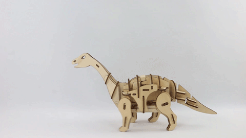 puzzle 3d bois robotisé apatosaure jurassic park pour enfants