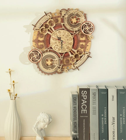 Puzzle Mécanique 3D Bois - Horloge murale romantique - ROKR