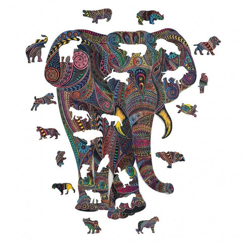 Puzzle Bois  Eléphant impérial - Golemites - Rokr