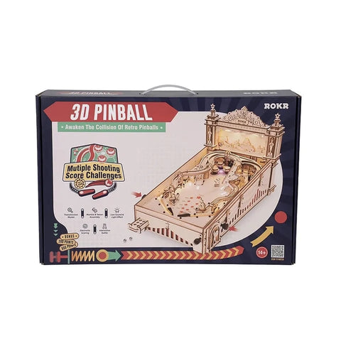 Boîte packaging du flipper pinball 3d robotime
