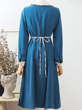 Lake Blue Chelsea Collar Vintage Long Sleeve Fall 50S Dress – Jolly Vintage