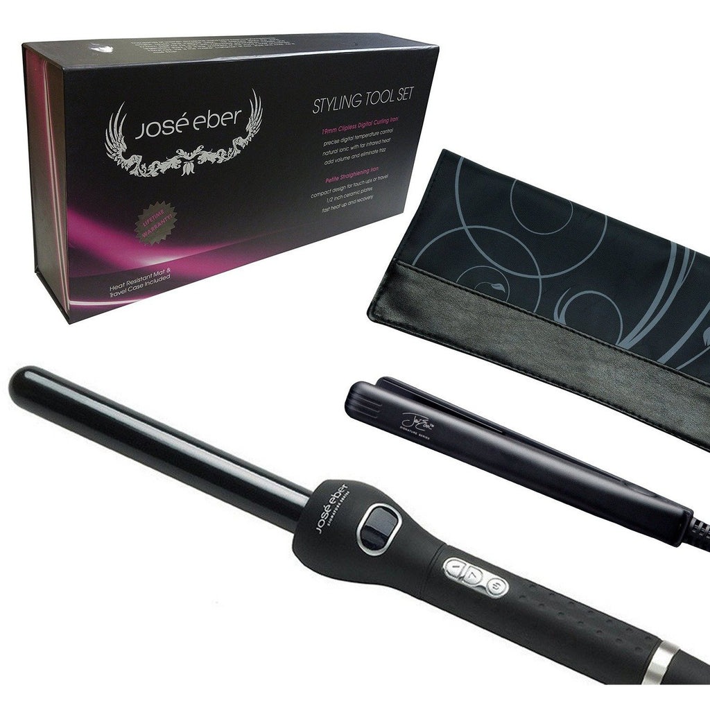 Jose Eber 19mm Curling Iron Digital With Soft Touch Handle Black