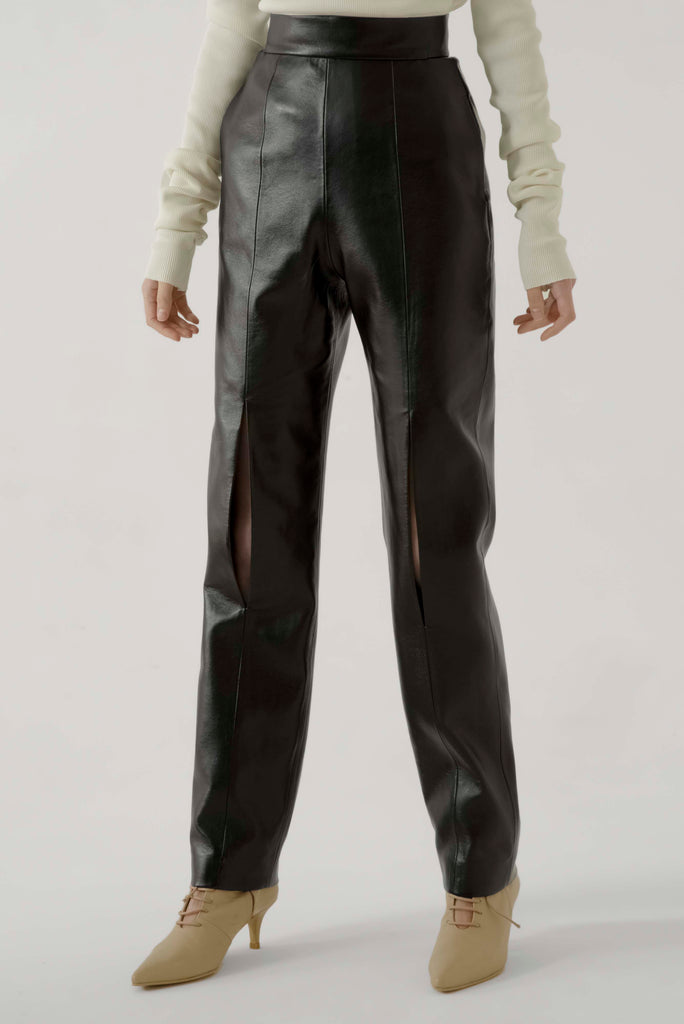 Leather pants w/ slits | Materiel