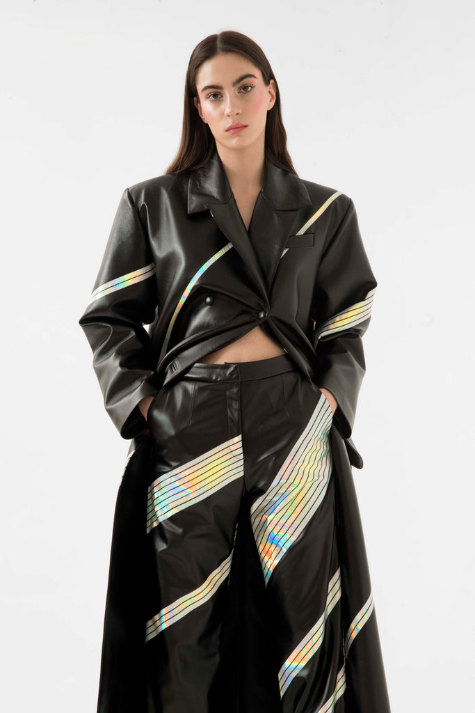 Faux leather space coat | Materiel